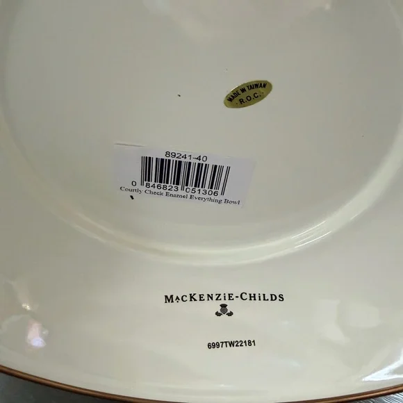 Mackenzie Childs Courtly Check Everything Bowl Large - Picture 4 of 4